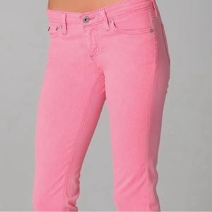 AG The Stilt Cigarette Crop Leg Jeans Pink Size 26